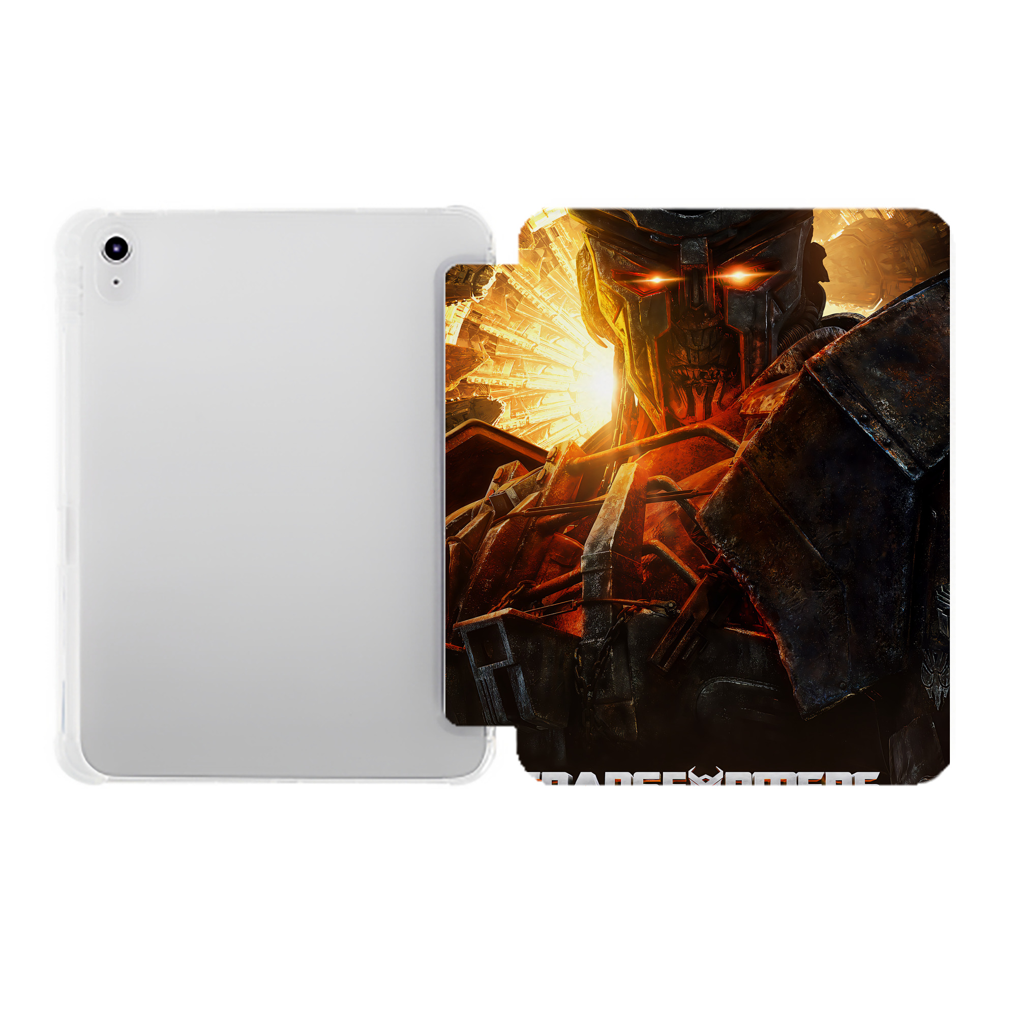 （画像用） Transformers トランスフォーマー IPad ケース ペン収納付き 三つ折りスタンド PUレザー×シリコン 対応機種9.5/10.5/10.9インチ
